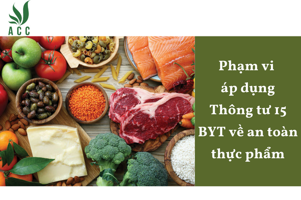 Phạm vi áp dụng Thông tư 15 BYT về an toàn thực phẩm