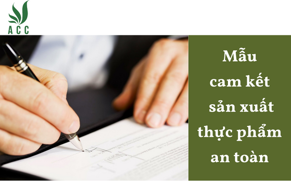 Mẫu bản cam kết sản xuất thực phẩm an toàn