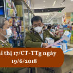 Chỉ thị 17/CT-TTg ngày 19/6/2018
