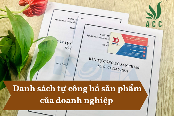 Danh sách tự công bố sản phẩm của doanh nghiệp