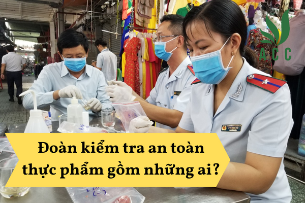 Đoàn kiểm tra an toàn thực phẩm gồm những ai