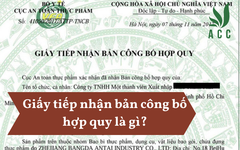 Giấy tiếp nhận bản công bố hợp quy là gì