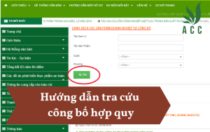 Hướng dẫn tra cứu công bố hợp quy