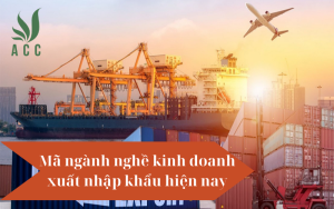 mã ngành kinh doanh xuất nhập khẩu