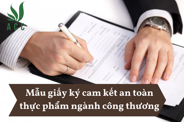 Mẫu giấy ký cam kết an toàn thực phẩm ngành công thương