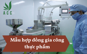 Hợp đồng gia công thực phẩm