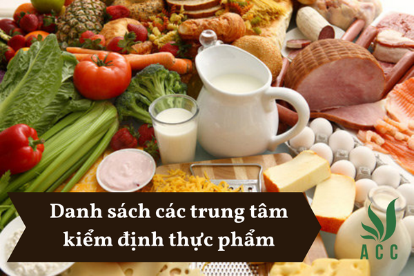 Danh sách các trung tâm kiểm định thực phẩm