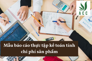 Mẫu báo cáo thực tập kế toán tính chi phí sản phẩm