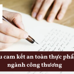 Mẫu cam kết an toàn thực phẩm ngành công thương