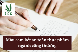 Mẫu cam kết an toàn thực phẩm ngành công thương